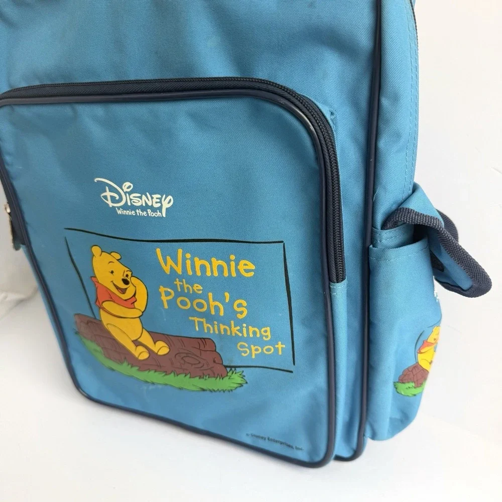 VTG 1990s‎ Disney Pooh Backpack Kids Weekend Diaper Bag Thinking Spot Blue